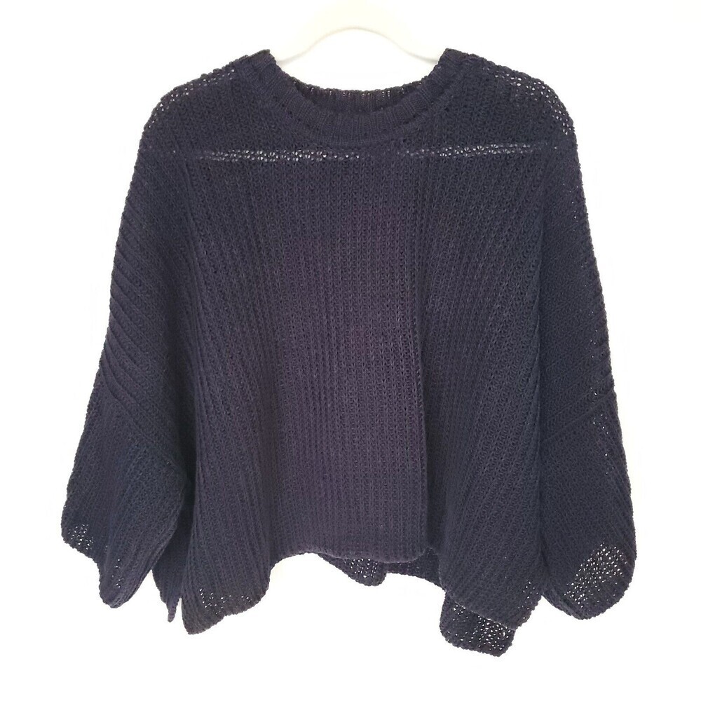 Vintage Eskandar Knit 100% Linen Sweater Womens Large Blue see through Lagenlook - Picture 7 of 16